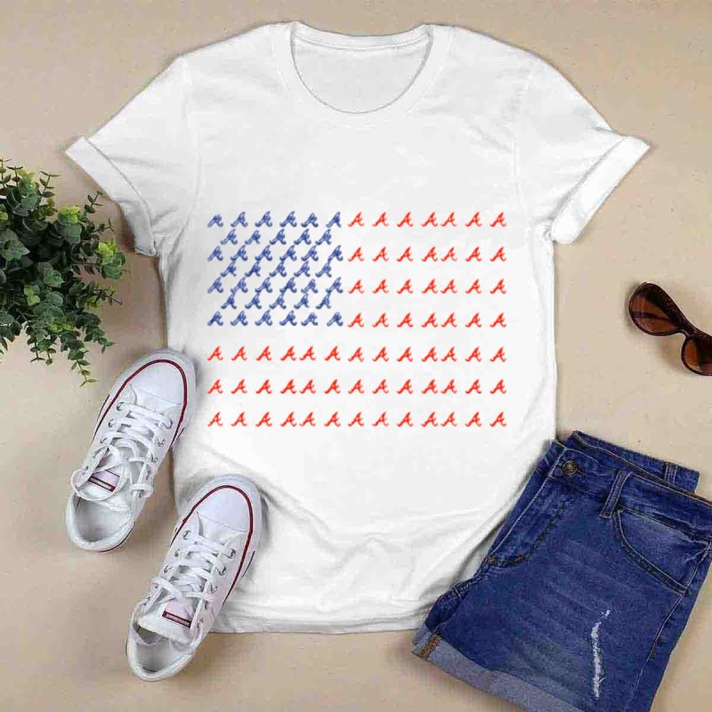 Atlanta Braves American Flag Logo T-Shirt For Fans And Collectors - Image 6