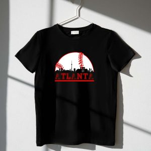 Atlanta Braves Skyline Love T-Shirt - Perfect For Baseball Fans