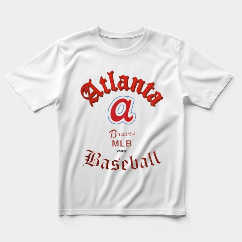 Atlanta Braves Cream Cooperstown Old English T-Shirt - Pro Standard Design - Image 5