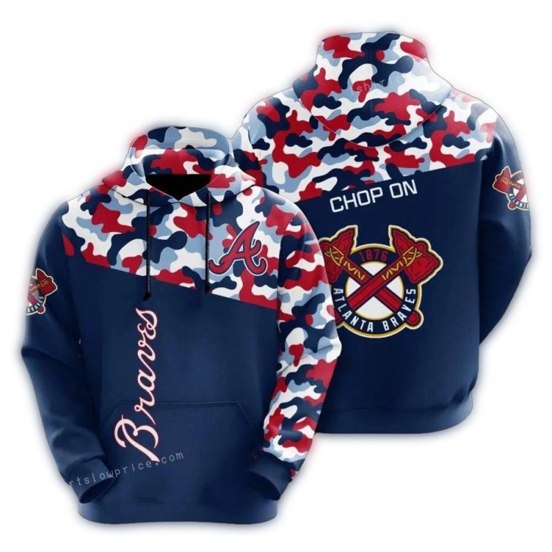Atlanta Braves Camo 3D Hoodie 1