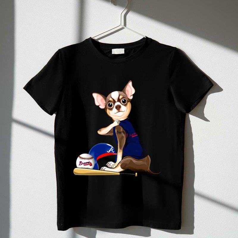 Atlanta Braves Chihuahua Baseball Team Spirit T-Shirt For Fans