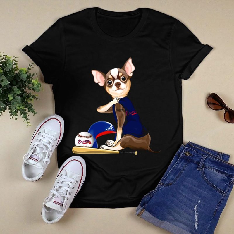 Atlanta Braves Chihuahua Baseball Team Spirit T-Shirt For Fans - Image 5
