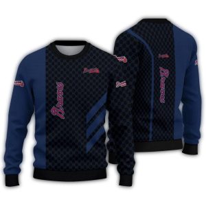 Atlanta Braves Circles Mesh Sweatshirt - Festive Ugly Sweater Design