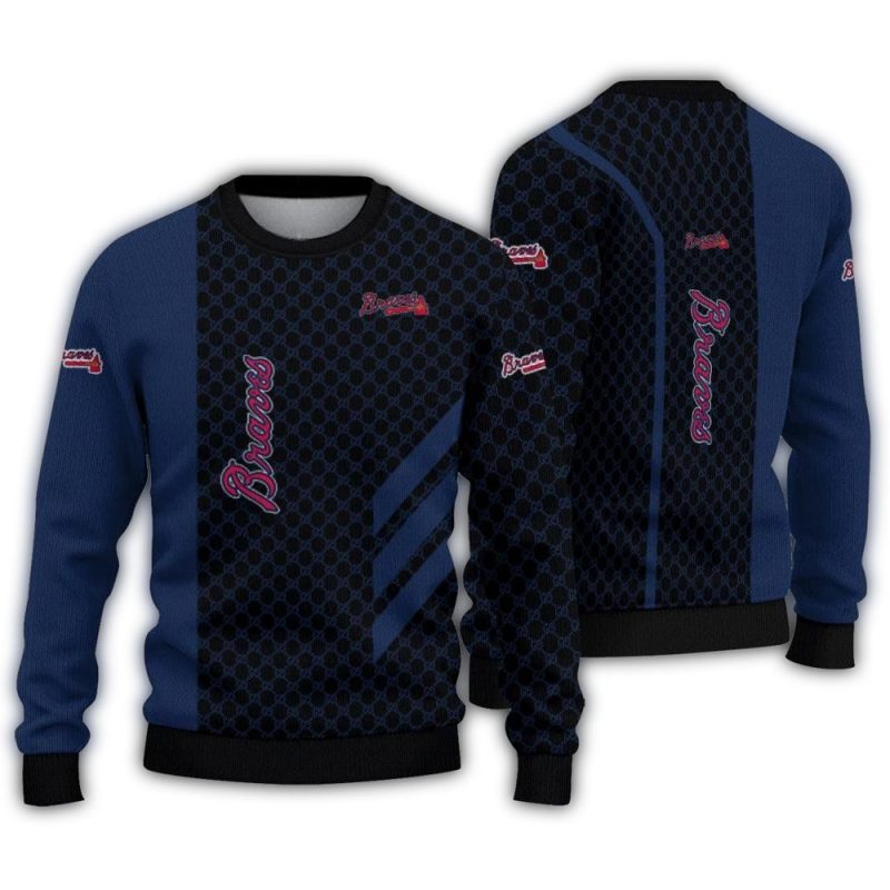 Atlanta Braves Circles Mesh Ugly Sweater 1