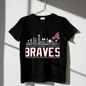 Atlanta Braves City Skyline Player Names Graphic T-Shirt