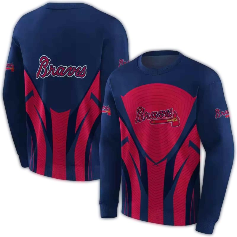 Atlanta Braves Concentric Lines AOP Sweatshirt 1