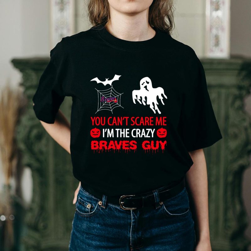 Atlanta Braves Halloween Ghost & Pumpkin T-Shirt For Fans - Image 2