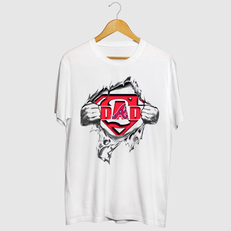 Atlanta Braves Super Dad T-Shirt - Perfect Gift For Braves Fans - Image 2