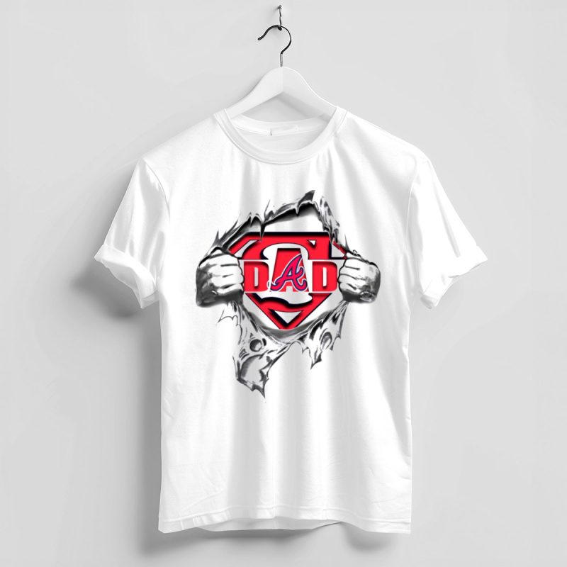 Atlanta Braves Super Dad T-Shirt - Perfect Gift For Braves Fans - Image 4