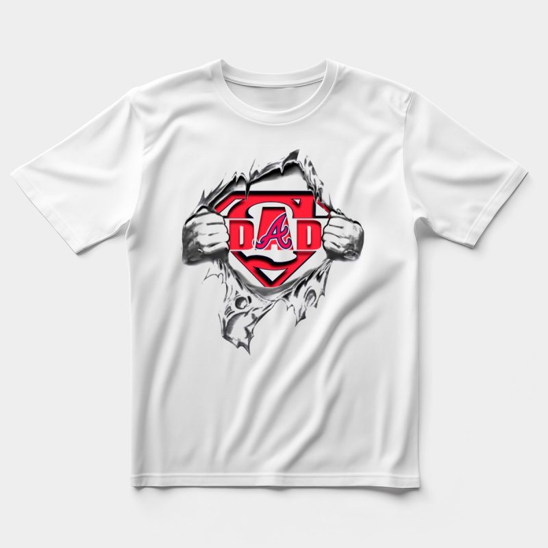 Atlanta Braves Super Dad T-Shirt - Perfect Gift For Braves Fans - Image 5