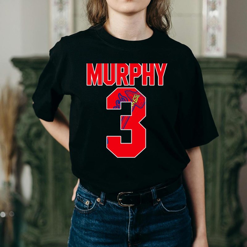 Dale Murphy #3 Atlanta Braves T-Shirt With Iconic Tomahawk Design - Image 2