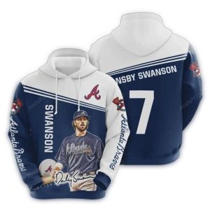 Dansby Swanson Atlanta Braves All-Over Print Hoodie For Fans