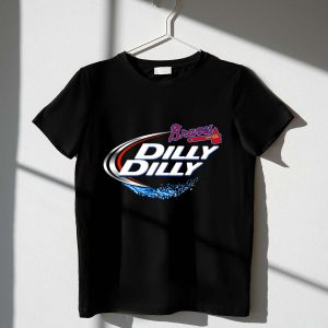 Atlanta Braves Dilly Dilly Logo Splash Baseball T-Shirt For Fans