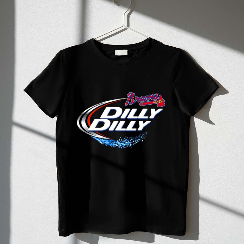 Atlanta Braves Dilly Dilly Logo Splash Baseball T-Shirt For Fans