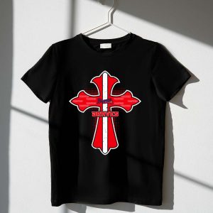 Atlanta Braves Logo T-Shirt With Repeated Team Text For Fans