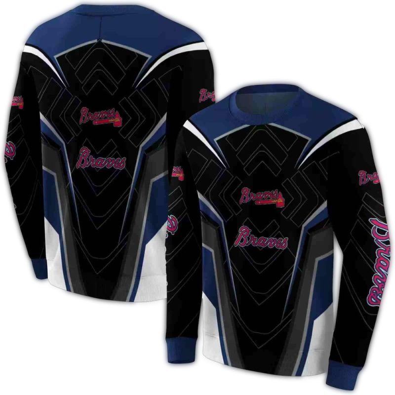 Atlanta Braves Futuristic Pattern AOP Sweatshirt 1