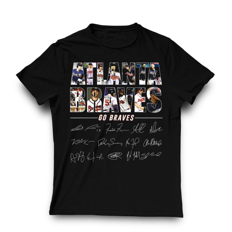 Atlanta Braves Player Collage Autograph T-Shirt - Go Braves Gear - Image 3