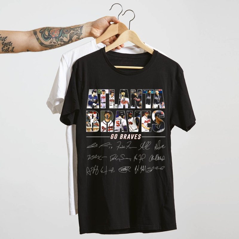 Atlanta Braves Player Collage Autograph T-Shirt - Go Braves Gear - Image 4