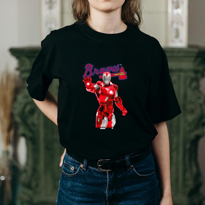Atlanta Braves Iron Man Crossover T-Shirt - Stylish Fan Apparel - Image 2