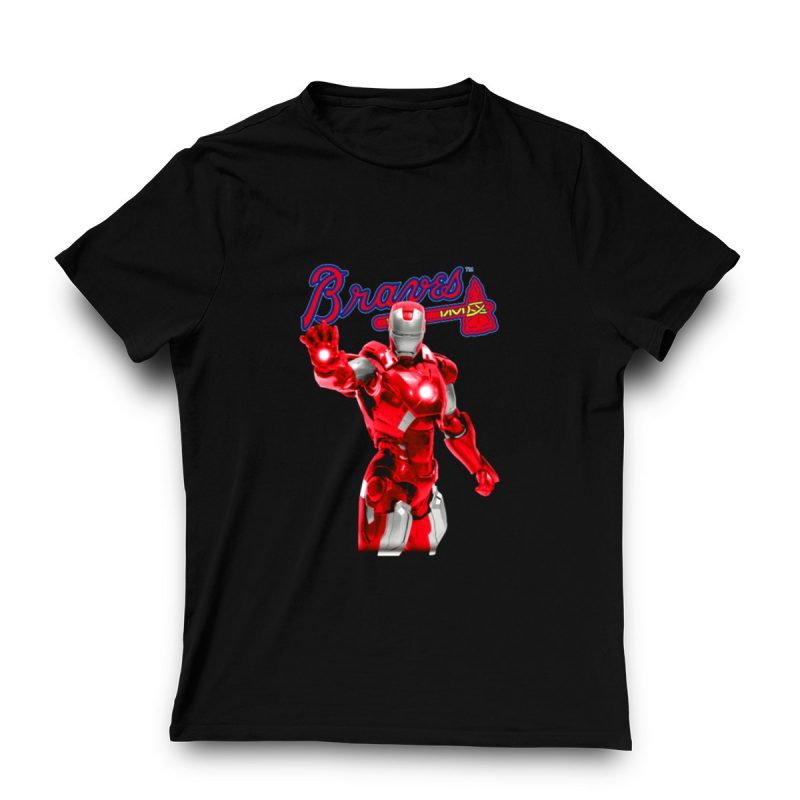 Atlanta Braves Iron Man Crossover T-Shirt - Stylish Fan Apparel - Image 3