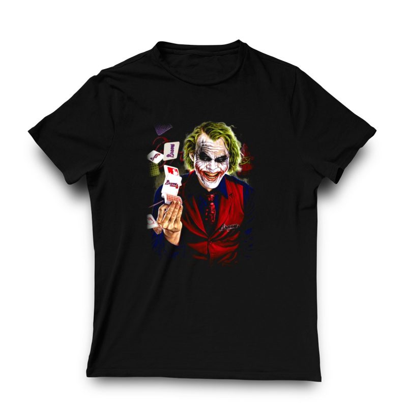 Atlanta Braves Dark Humor Joker Playing Cards T-Shirt For Fans - Image 3