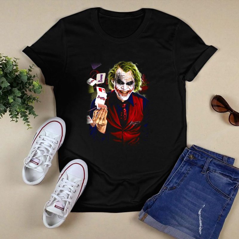 Atlanta Braves Dark Humor Joker Playing Cards T-Shirt For Fans - Image 5