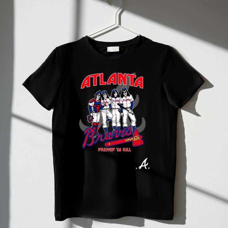 Atlanta Braves Kiss Dressed To Kill Graphic Tee T-Shirt For Fans