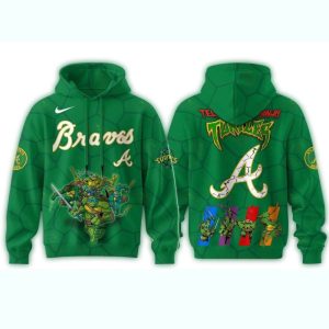 Atlanta Braves Ninja Turtle All-Over Print Hoodie For Fans