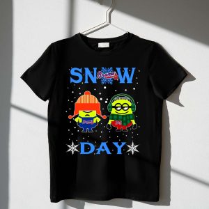 Atlanta Braves Minion Fans Winter Holiday T-Shirt For Snow Days