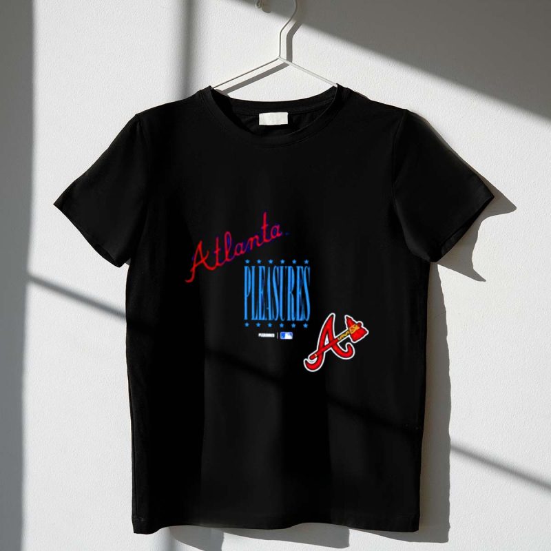 Atlanta Braves Pleasures Collaboration Graphic T-Shirt For Fans