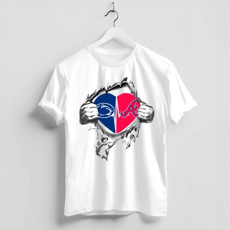 Atlanta Braves Heartbeat T-Shirt - Penn State Fan Apparel - Image 4