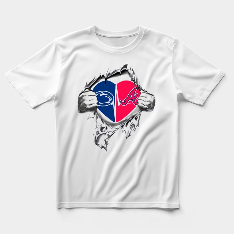 Atlanta Braves Heartbeat T-Shirt - Penn State Fan Apparel - Image 5