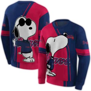 Atlanta Braves Snoopy All Over Print Sweatshirt For Fans