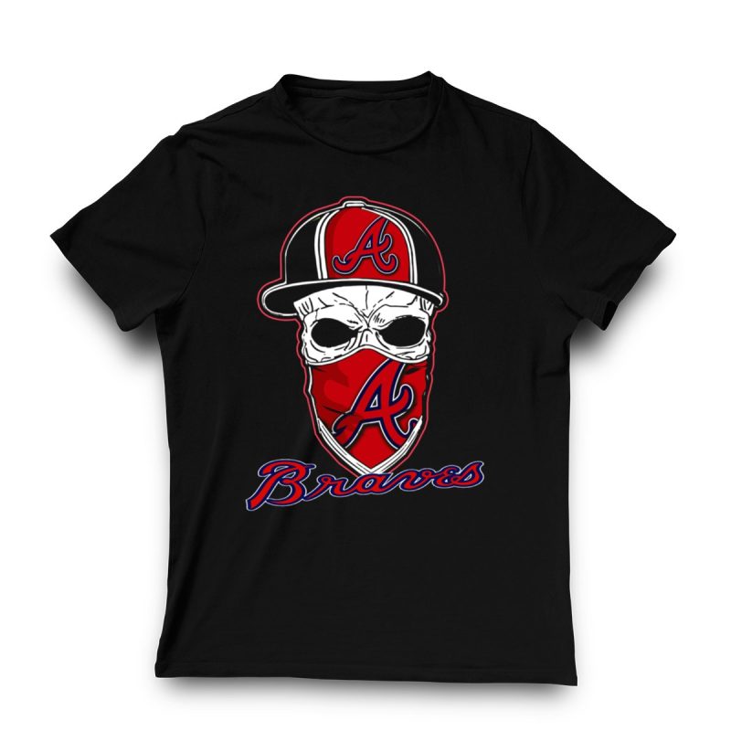 Atlanta Braves Skull Graphic T-Shirt - Bold Fan Apparel - Image 3
