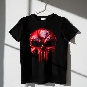 Atlanta Braves Skull V3 Logo Graphic T-Shirt For Fans