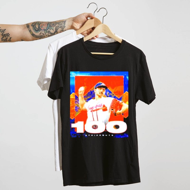 Vintage Atlanta Braves Spencer Strider 100 Strikeouts T-Shirt For Fans - Image 4