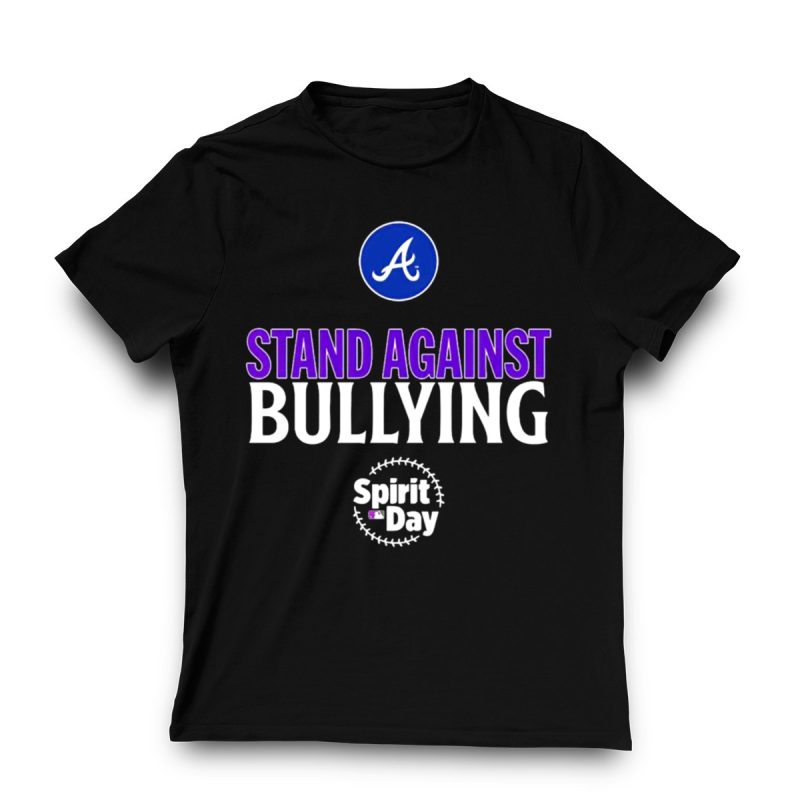 Atlanta Braves Stand Against Bullying Spirit Day T-Shirt For Fans - Image 3