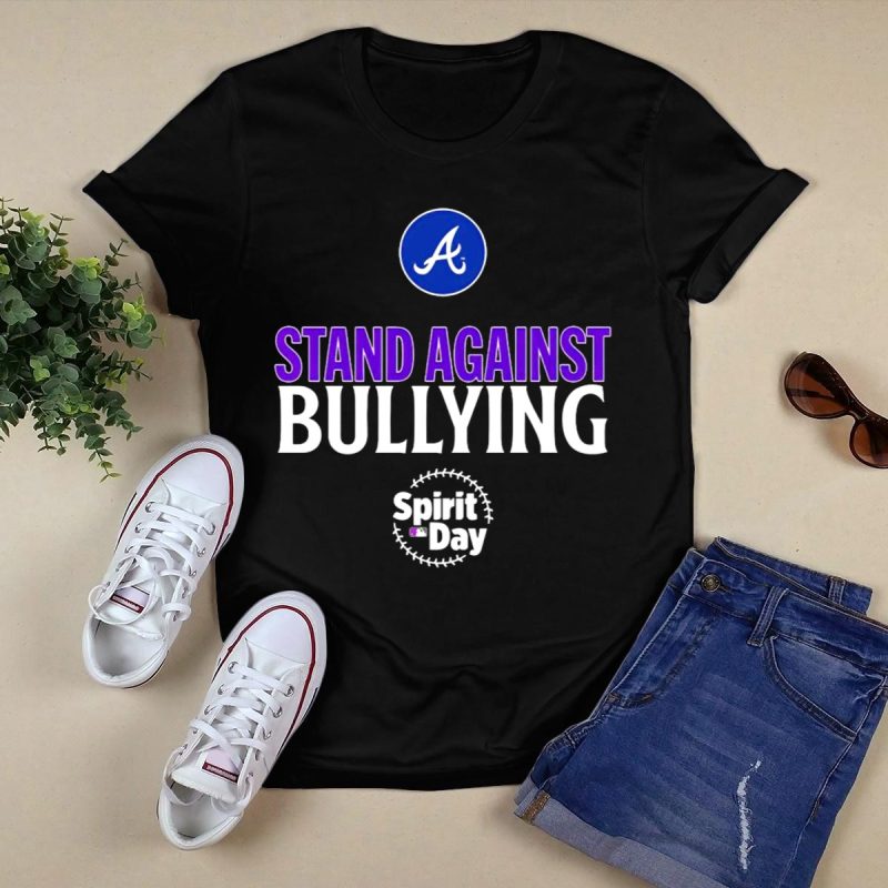 Atlanta Braves Stand Against Bullying Spirit Day T-Shirt For Fans - Image 5