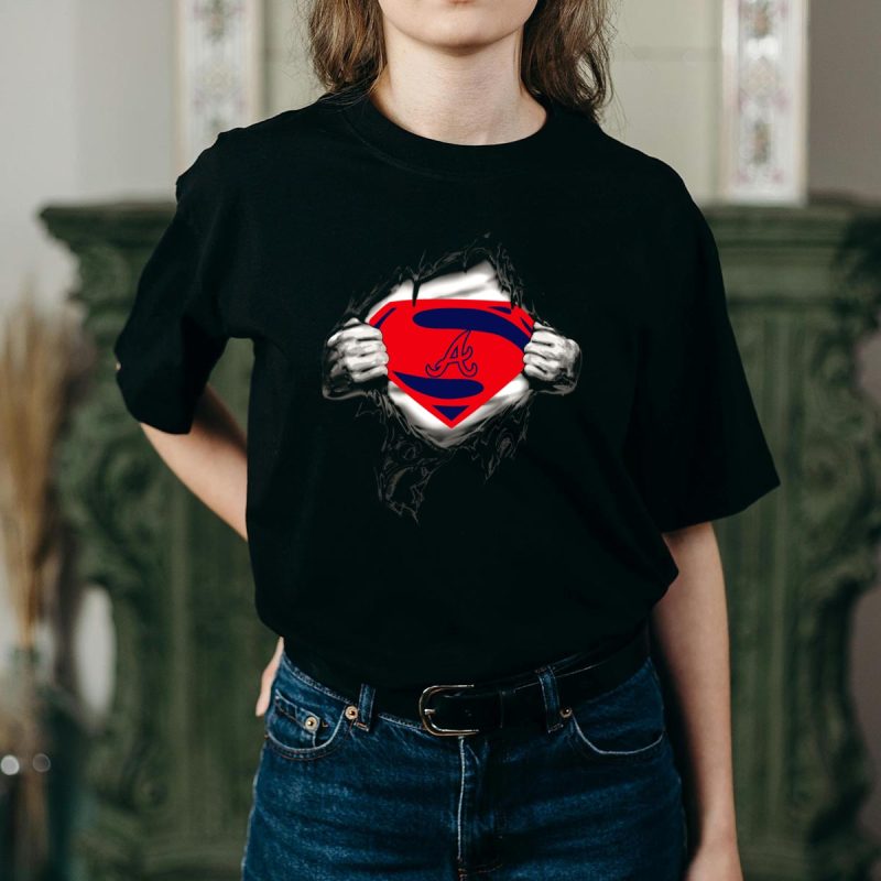 Atlanta Braves Superhero Emblem T-Shirt For Fans And Collectors - Image 2