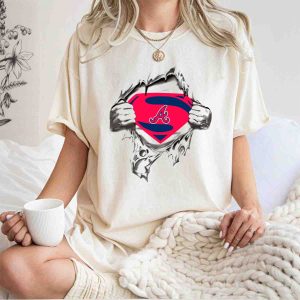 Atlanta Braves Superman Baseball Hero Graphic T-Shirt For Fans