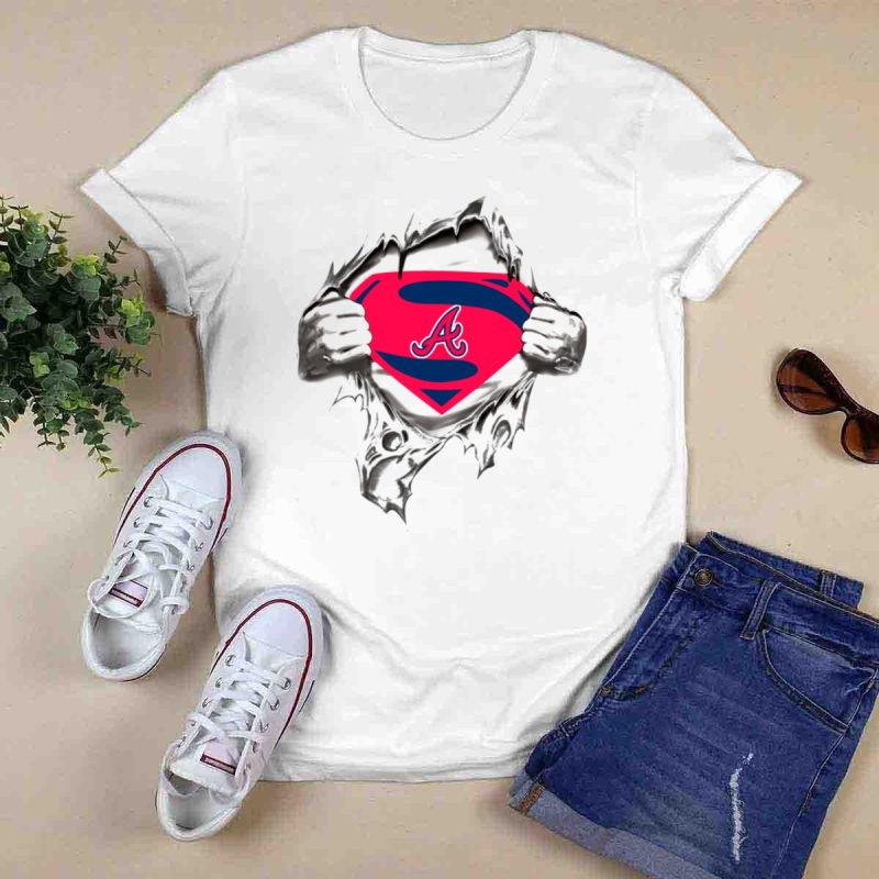 Atlanta Braves Superman Baseball Hero Graphic T-Shirt For Fans - Image 6
