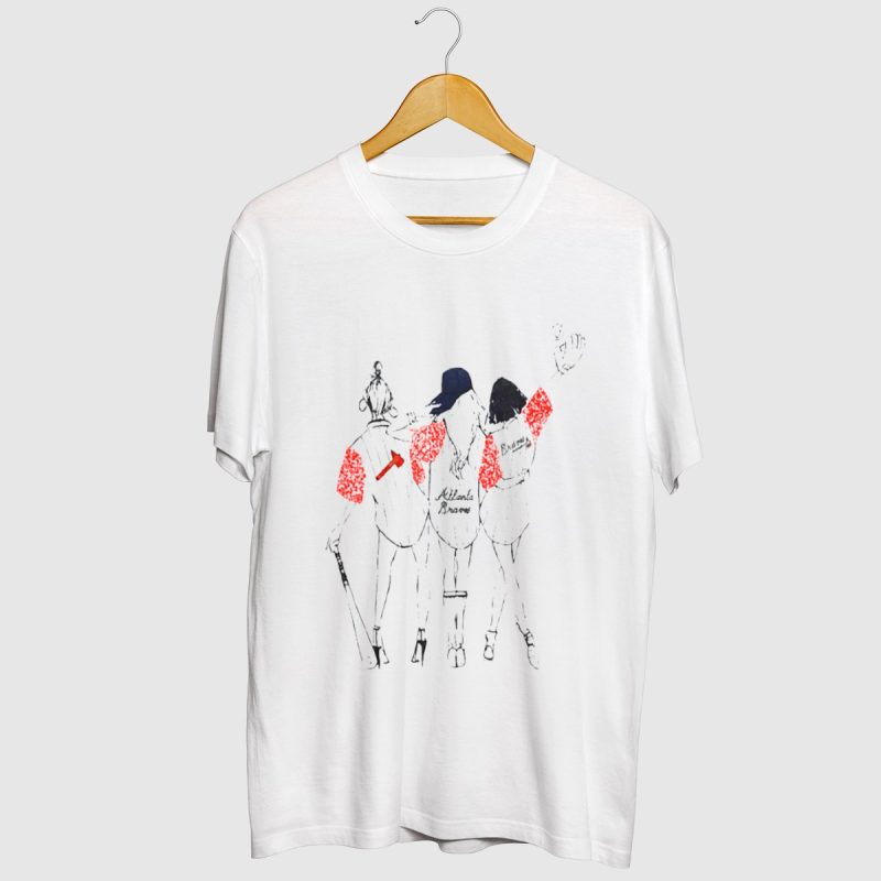 Atlanta Braves Girls Baseball Team Supporter T-Shirt – Fan Apparel - Image 2
