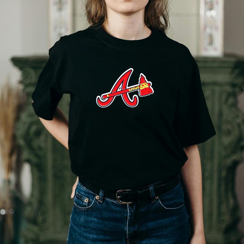 Atlanta Braves Tomahawk Logo Official T-Shirt - Fan Gear & Apparel - Image 2