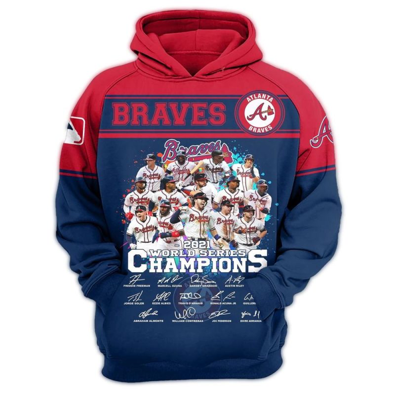 Atlanta Braves World Series 2021 Champions 2021 3D Shirt Hoodie