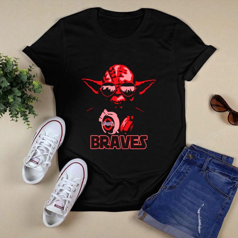Atlanta Braves Yoda Star Wars Crossover T-Shirt For Fans - Image 5