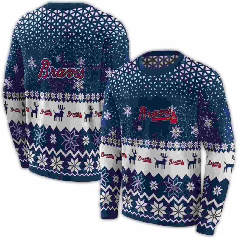Atlanta Braves eindeer Motif AOP Sweatshirt 1