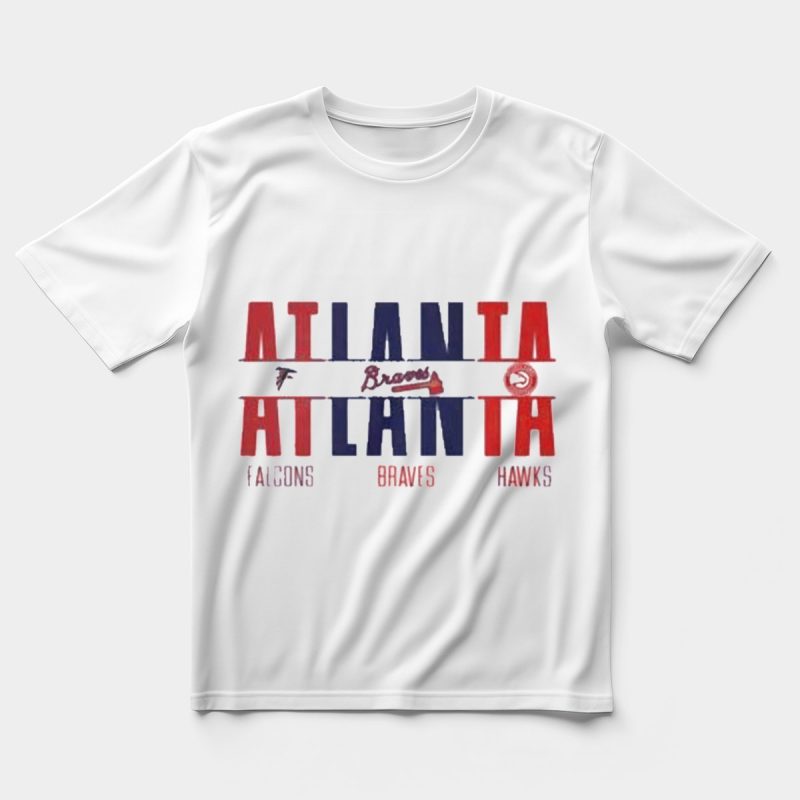 Atlanta Falcons, Braves & Hawks T-Shirt - Atlanta Sports Fan Tee - Image 5