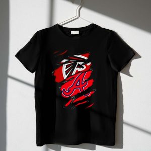 Atlanta Falcons Braves Dual Logo Graphic T-Shirt For Fans