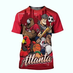 Falcons X Braves X Hawks X United Fc All Over Print T-Shirt