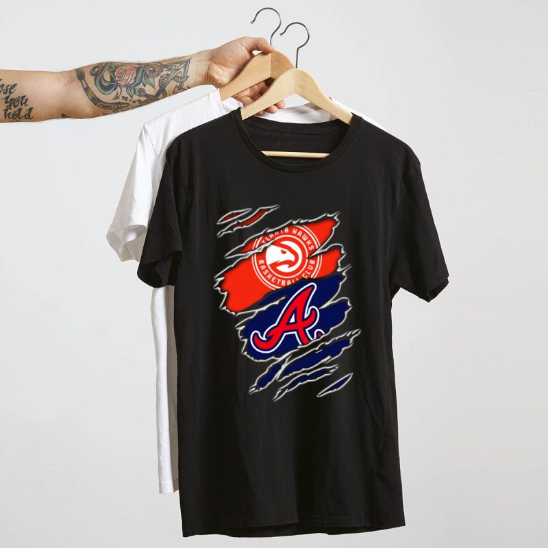 Atlanta Hawks Basketball Club Brave Logo T-Shirt For Fans - Image 4